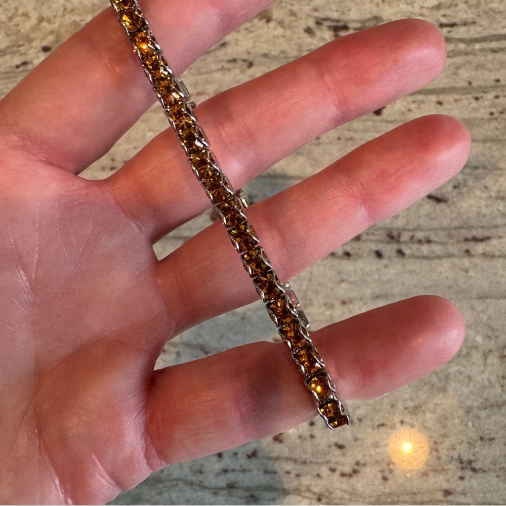 TOUCHSTONE CRYSTAL BY SWAROVSKI | November Birthstone Bracelet topaz crystal
